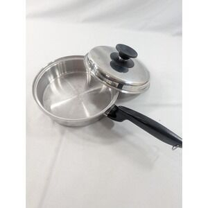 Permanent 8" Multi Core 5 Ply Stainless Steel Frying Pan Skillet With Lid